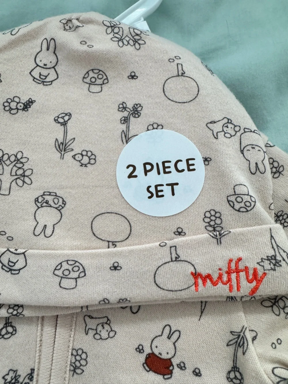 NWT miffy onesie zip with matching beanie sz 3Months